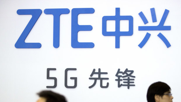 Chinese technology firm ZTE at the PT Expo in Beijing. 