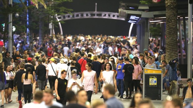 There were five arrests on the final night of Schoolies compared with 18 the previous year (file image).