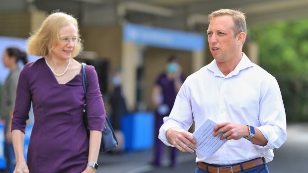 Chief Health Officer Jeannette Young and Health Minister Steven Miles held about 190 press conferences together during the COVID-19 pandemic. 