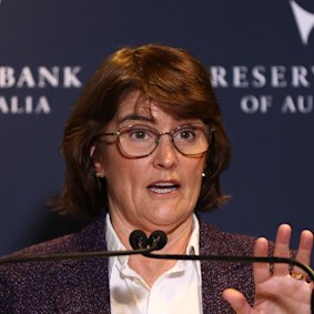 Reserve Bank governor Michele Bullock. The bank’s messaging is expected to pivot back in a much less dovish direction, compared with its stance in August.
