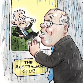 Unlike past Liberal PMs, Scott Morrison hasn’t yet been let into the Australian Club.