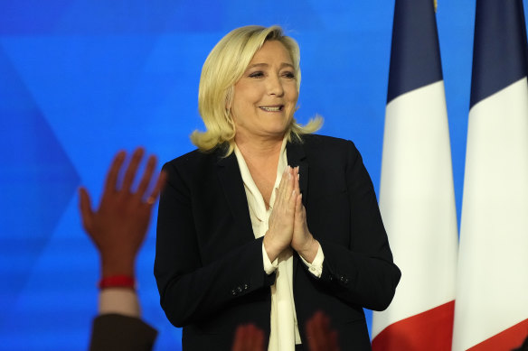 Far-right friend of Russia: Marine Le Pen.