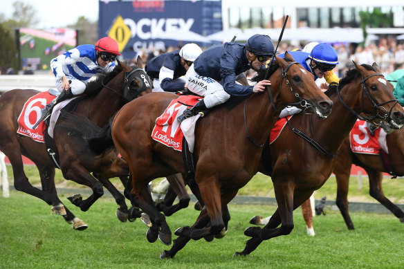 Cape Of Good Hope winning the Caulfield Stakes.