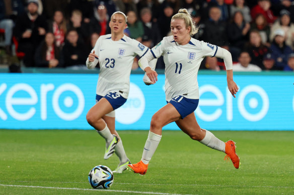 England’s Lauren Hemp in action.