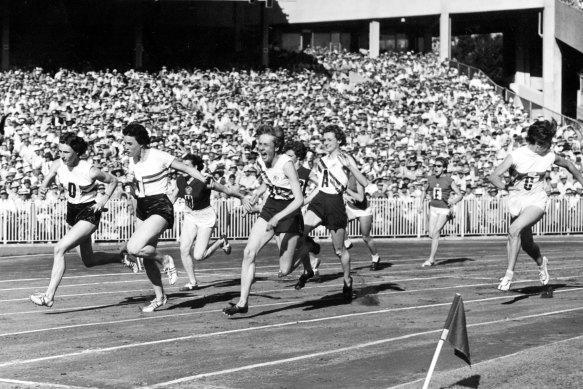 “Betty forged to the front in the last strides of a photo finish.”