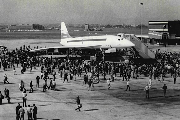 A Concorde on a visit to Australia in June 1972 as part of the company’s demonstration tour.