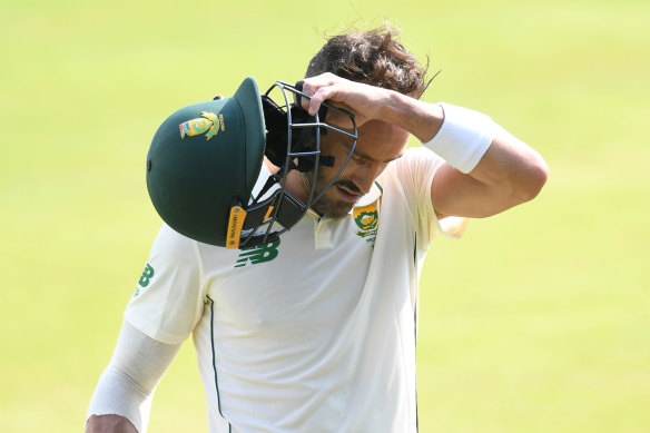 South Africa captain Faf du Plessis. The country has a significant COVID wave.