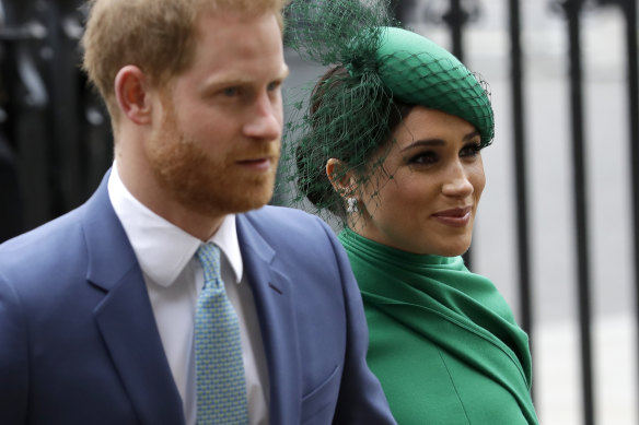 Prince Harry and Meghan pictured last year. 