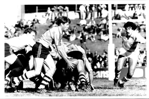 Wallabies halfback Nick Farr-Jones in action during Australia's last Test at the SCG in 1986. 