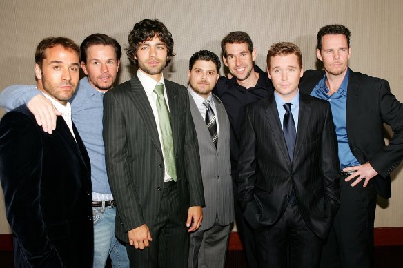 Jeremy Pevin, Mark Wahlberg, Adrian Grenier, Jerry Ferrara, Doug Ellin, Kevin Connolly, Kevin Dillon attend the New York premiere of the third season of Entourage.