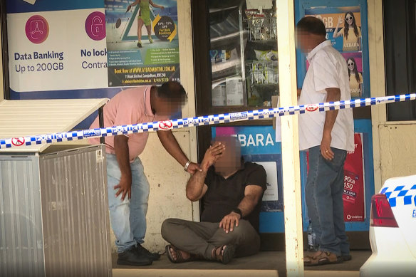 The scene of the fatality in the suburb of Glenfield in Sydney’s south-west.