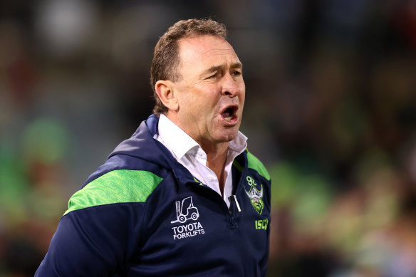 Raiders coach Ricky Stuart has been ruled out of the race for the Blues role.
