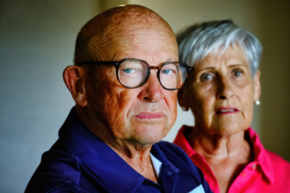 Rivervue resident Stan Korkliniewski, pictured with wife Cheryl, is calling for compensation.