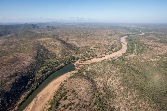 The Burdekin River in northern Queensland, which is the centrepiece of the Bradfield scheme.