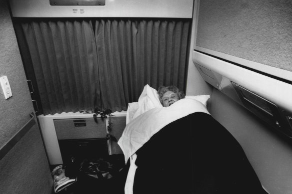 A sleeper compartment back in 1993.