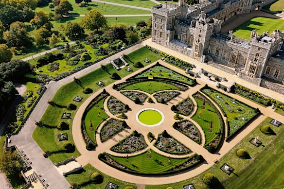 The garden has been planted with mixed perennials and roses, with about 11,000 bulbs used.