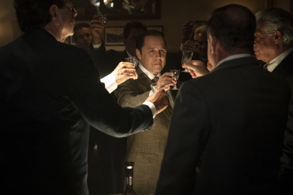 Giovanni Ribisi as mob boss Joe Colombo in The Offer.