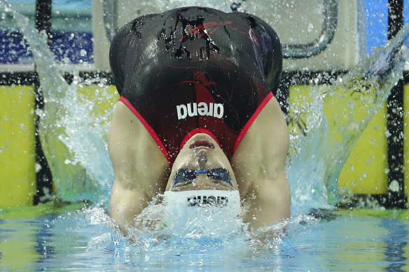 Hungary's Katinka Hosszu, a strong ISL supporter, competes at the Hungzhou short course championships.