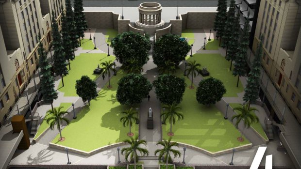 Stage four of the Anzac Square will include adding a lift and more grass.