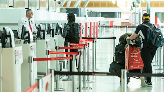 The nation's airports remain virtually empty with migrants unable to get in to the country and long-term visitors having returned to their home nations.