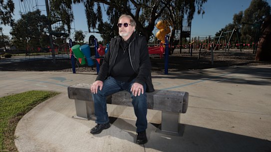 Bert Boere in the suburb's Brooklyn Reserve - paid for in part by EPA fines on a local meatworks for odour pollution.