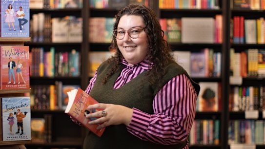 Anthea Bariamis, who became Simon & Schuster’s youngest publisher this year, specialises in signing romance
novels including Hannah Grace’s hit Maple Hill series.