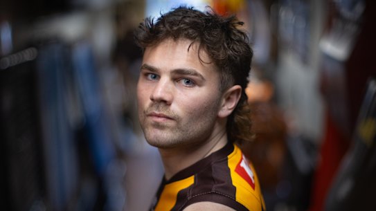 The wizard of Waverley: Nick Watson, pictured in the players’ race at Waverley on Monday, says the Hawks want to do fallen teammate Luke Breust proud on Friday night.