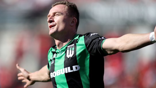 Decisive: Western United's Besart Berisha.