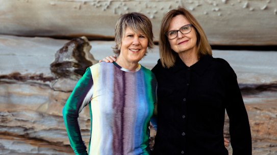 Fran Kelly (left) and Marion Frith: “Marion will text me on air, ‘Keep going with this one.’ She has good instincts. Is it always welcome? Well, I can take it or leave it.”
