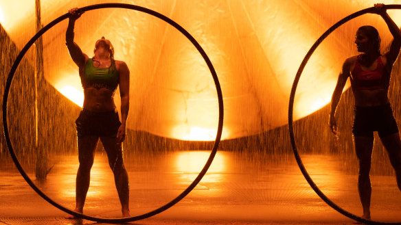 Cirque du Soleil’s enduring appeal is that it offers a break from reality. Sarah Togni (left) and Shena Tschofen
