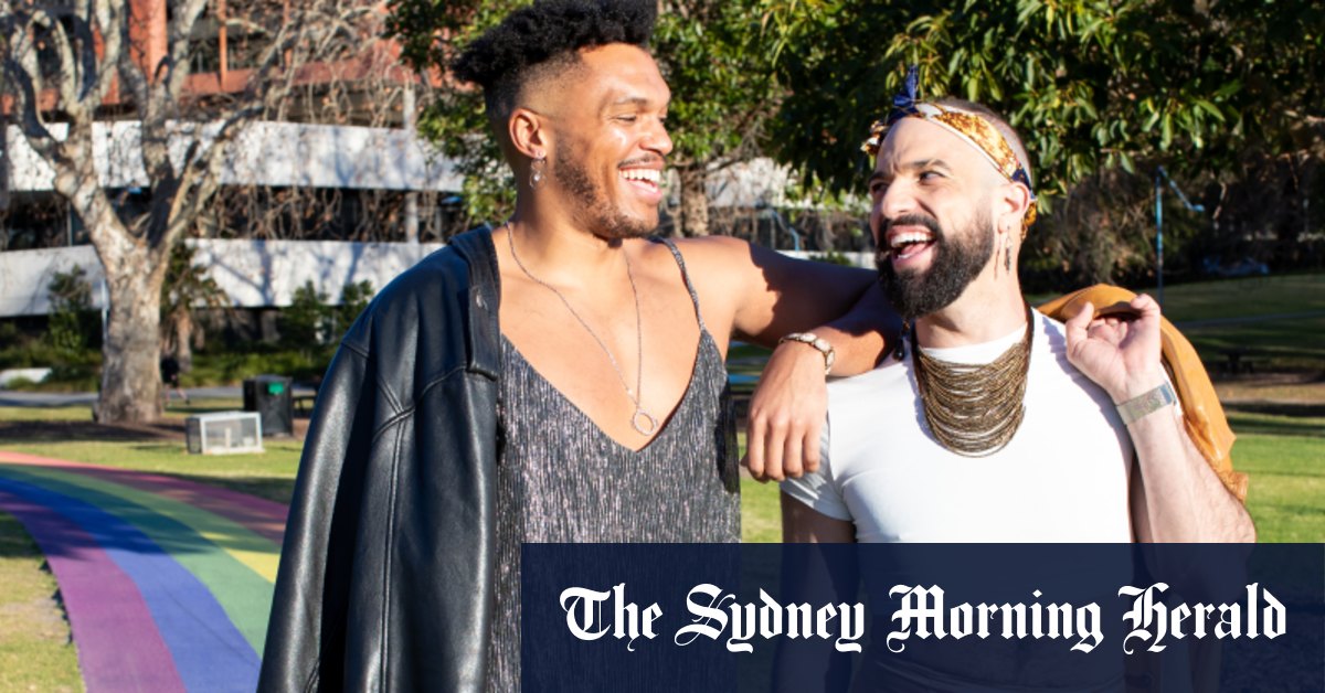 Two of Us Jes Shields and Jamarr Mills set up a queer kickball league