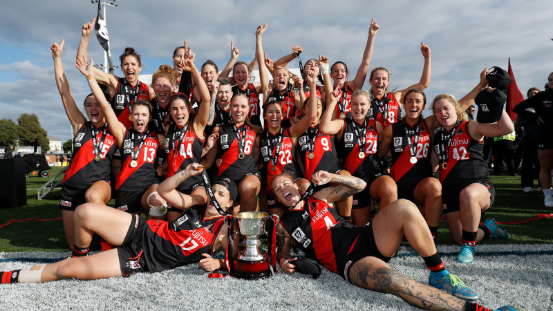 ‘Living the dream’: Essendon get VFLW premiership ahead of inaugural AFLW season