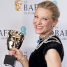An emotional Cate Blanchett wins best actress at the BAFTAS for Tar