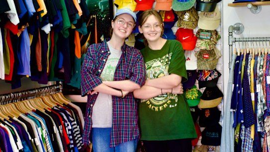 Jessica (left) and Sarah (right) at Cool Cats Vintage in Mt Lawley.