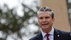 Defence Secretary Pete Hegseth delivers a speech at the US cemetery to commemorate the 82nd anniversary of the D-Day landings.