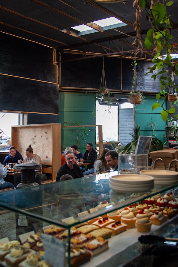 Inside the warehouse-style space.