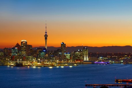 Auckland city by night.