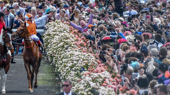 Crowds at last year's Melbourne Cup carnival.