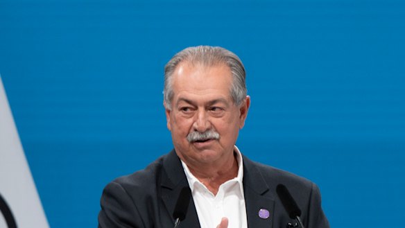 2032 Olympic Games organising committee president Andrew Liveris at the IOC meeting during the 2026 Winter Games in Milan.