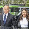 Opposition Leader John Pesutto and wife Betty arriving at the Federal Court on Wednesday.