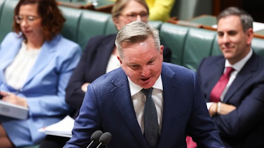 Minister for Climate Change and Energy Chris Bowen during question time on Tuesday.