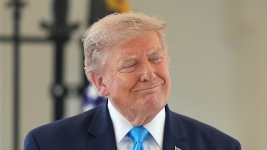 US President Donald Trump at the White House on Thursday.