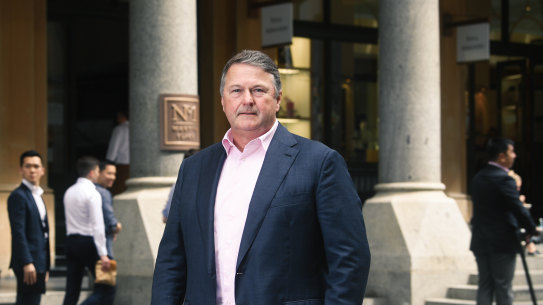 David Harrison, CEO Charter Hall, outside his offices on Martin Place, Sydney