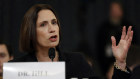 Fiona Hill testifies during Trump’s impeachment hearing in November, 2019.