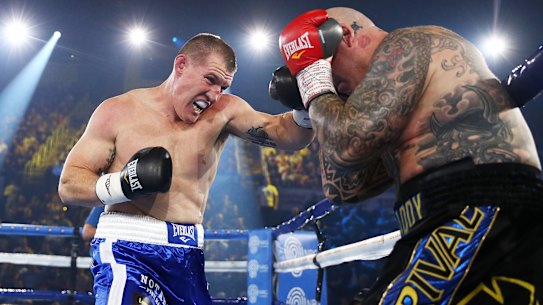 Paul Gallen made short work of Lucas Browne.
