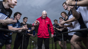 Grassroots: Ian Frame, 71, joint-winner of HSBC Volunteer of the Year, for 30 years of work with Knox Rugby Club.