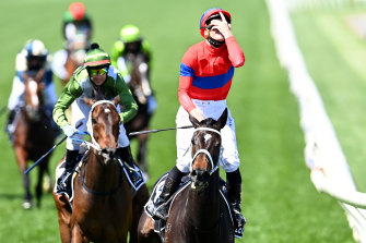 Verry Elleegant wins the Melbourne Cup as jockey James McDonald is in disbelief at the victory.