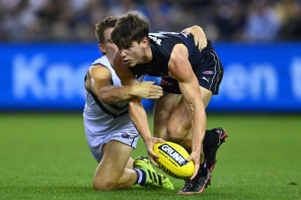 Paddy Dow in action against the Dockers.