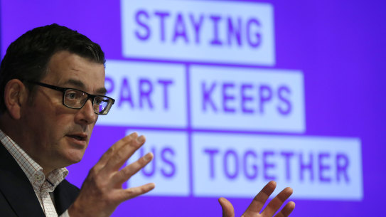 Victorian Premier Daniel Andrews announces fresh restrictions to reduce the spread of COVID-19 on Tuesday.