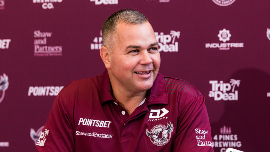 Manly coach Anthony Seibold.